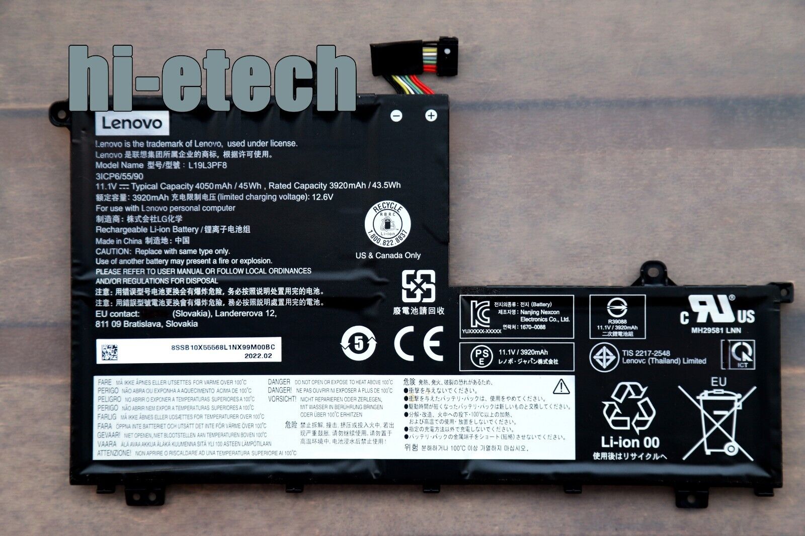 Genuine L19L3PF8 L19M3PF1 L19C3PF9 Battery for Lenovo ThinkBook 14-IIL 15-IML