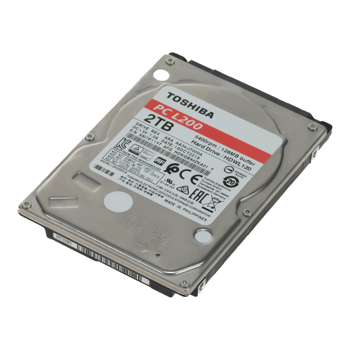 HARD DRIVE TOSHIBA PC L200 HDWL120 2TB 5.4K 128MB SATA III 2.5''