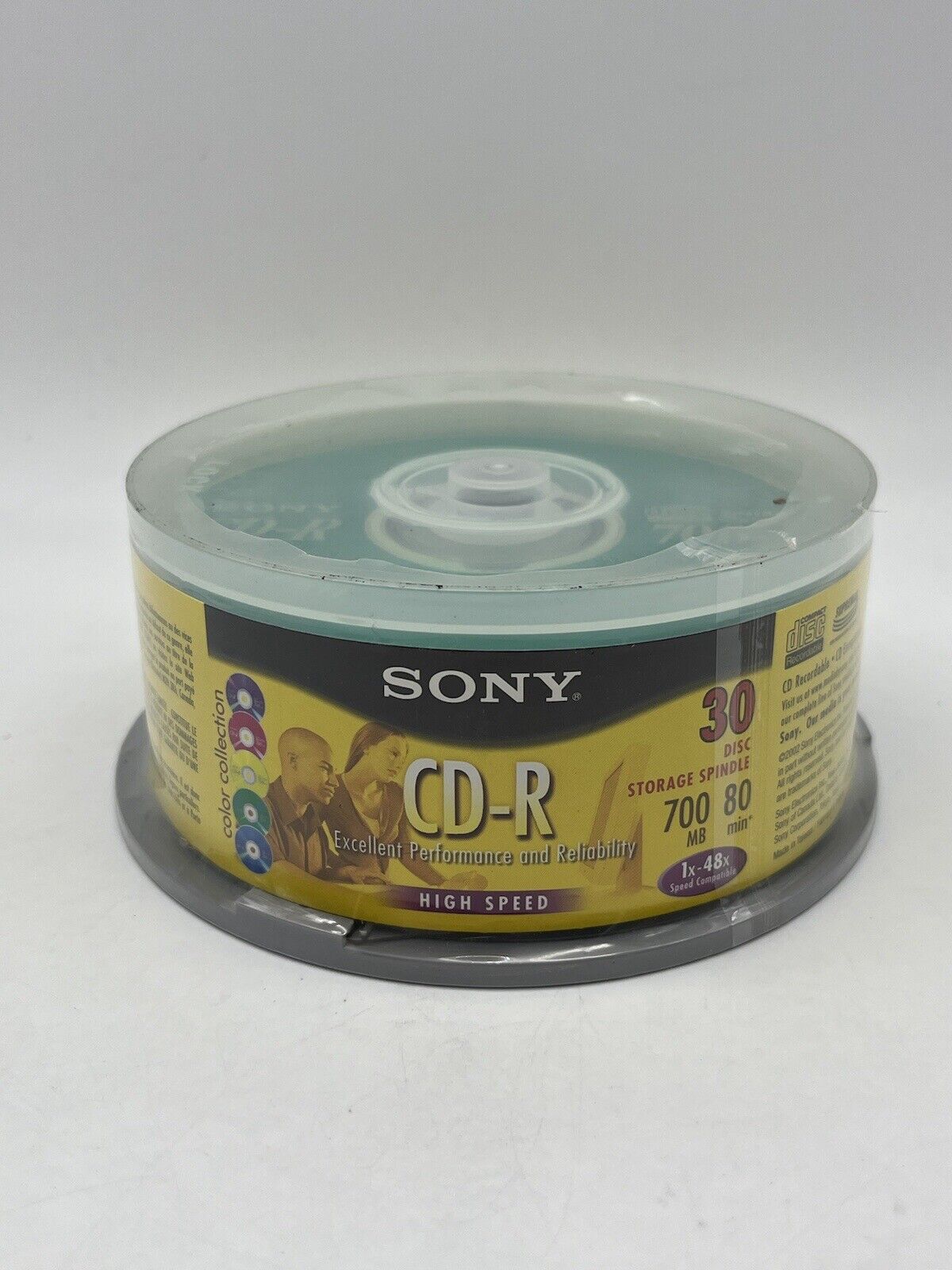 Sony CD-R 30CDQ80LSX3 30-Pack Color Collection 700 MB 80 Min 1x-48x High Speed