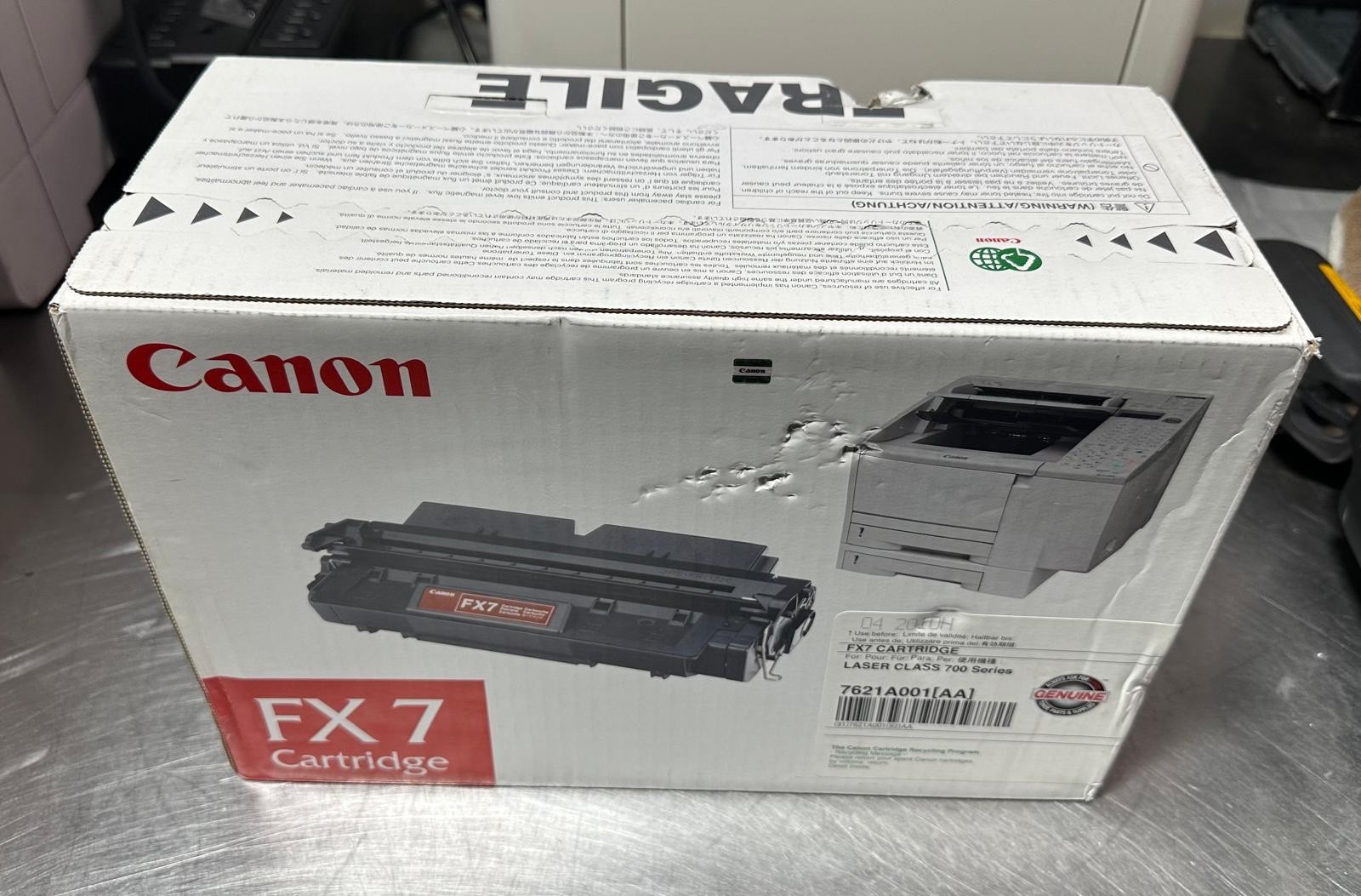 Genuine Canon Monochrome Laser Printer Toner Cartridge Black FX7 Class 700 GS