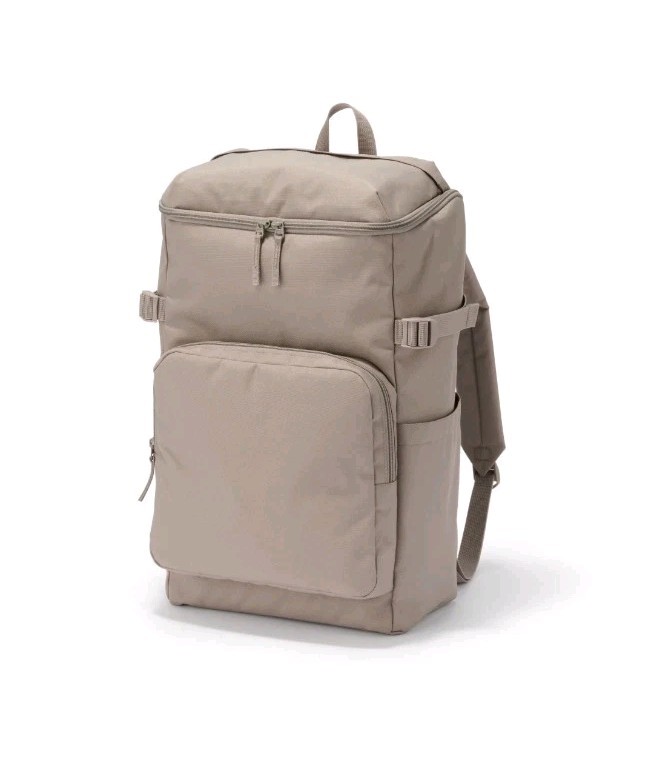 MUJI Less Tiring Water Repellent Toploader Backpack Beige