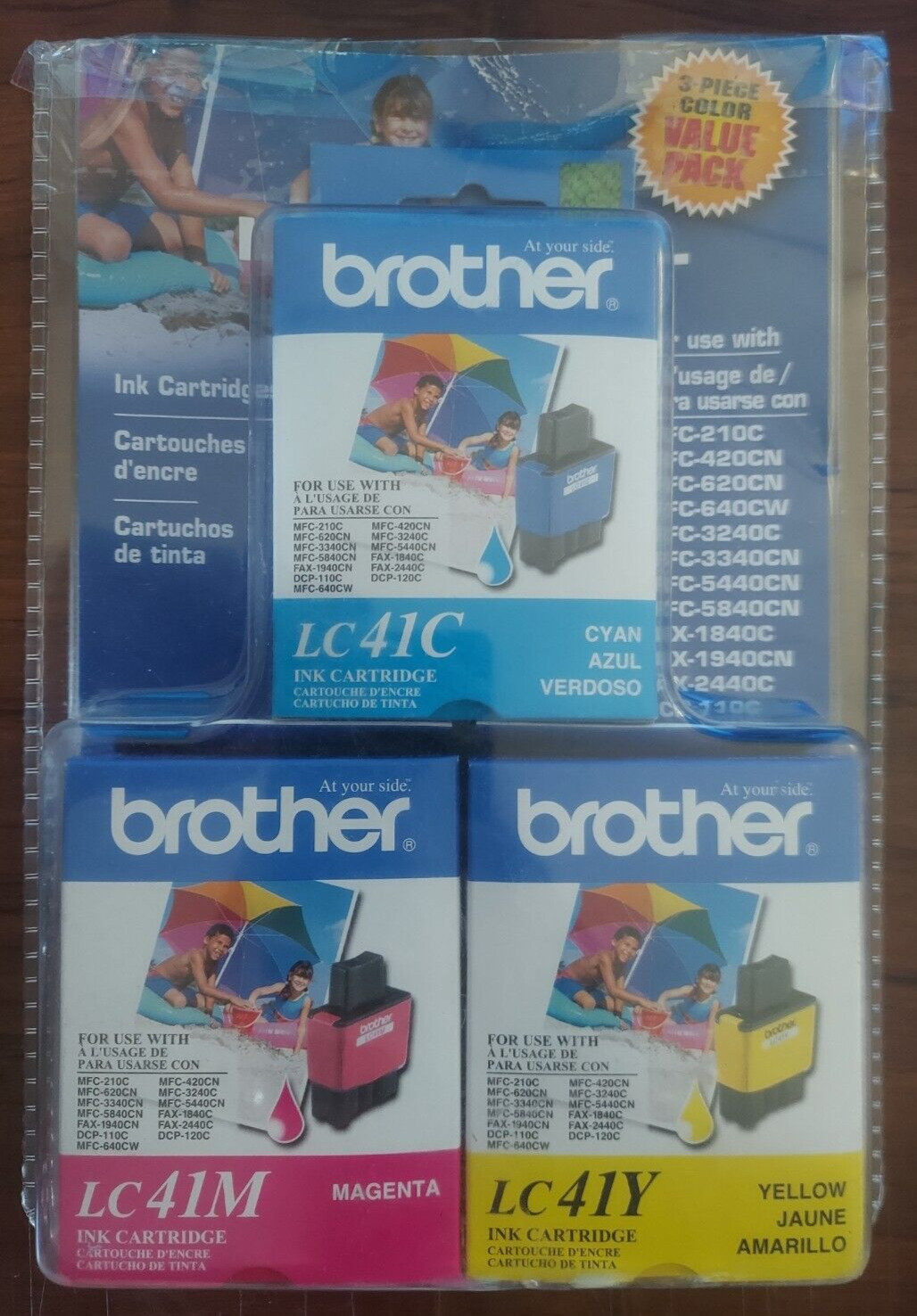 Genuine Brother LC41CL3PKS Color Combo Ink Cartridges OEM NEW OPEN BOX