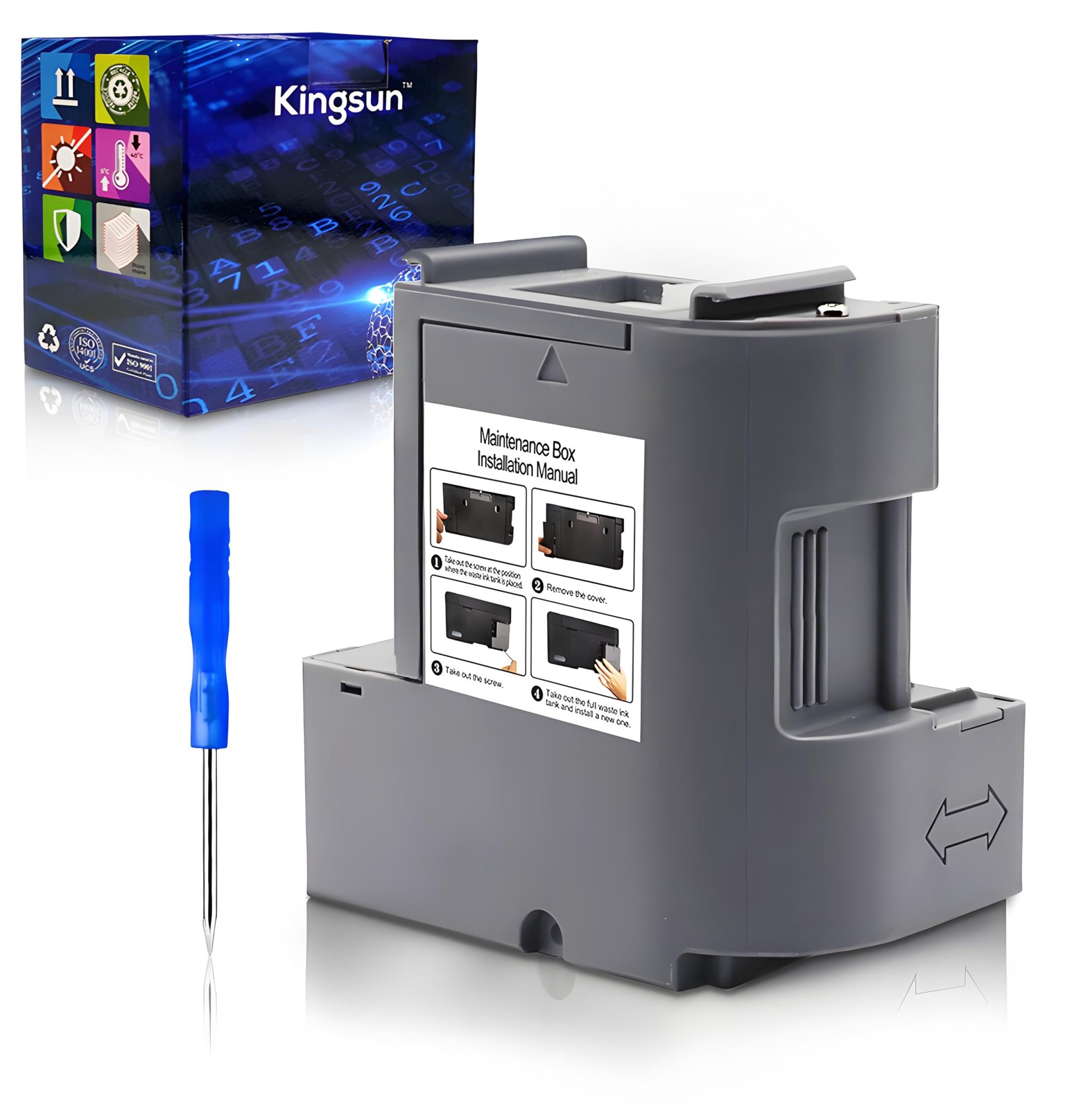 KSUMEI T04D100 EP-04D1 Ink Maintenance Box Compatible with T04D100, EWMB2 
