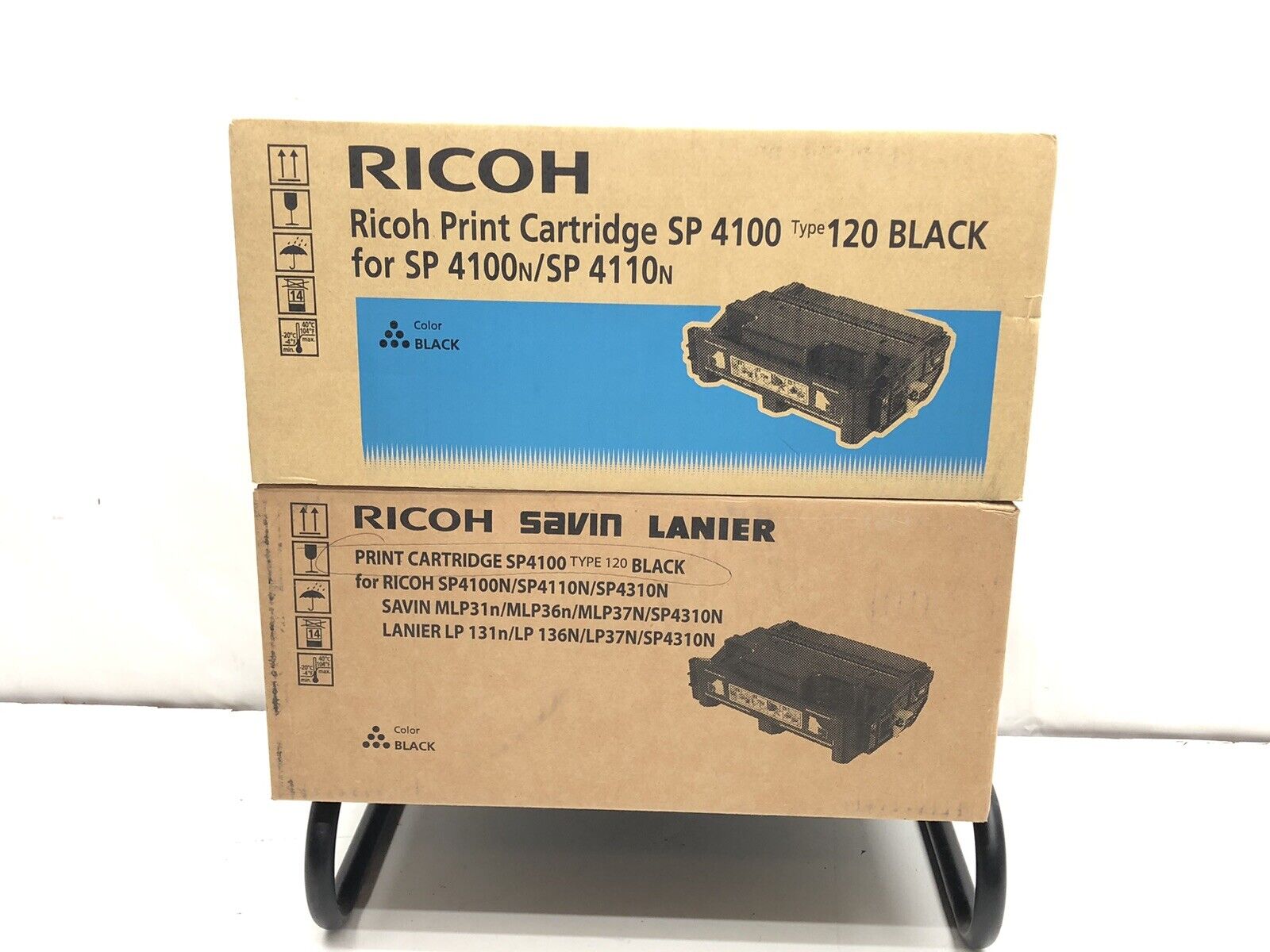 lot of 2 ricoh print cartridge sp 4100 m88 120 black-17 toners