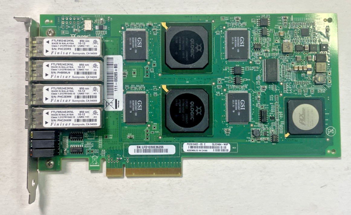 Qlogic QLE2464-NAP 4GB 4 PORT FC PCI-E Network Adapter (PX2610402)
