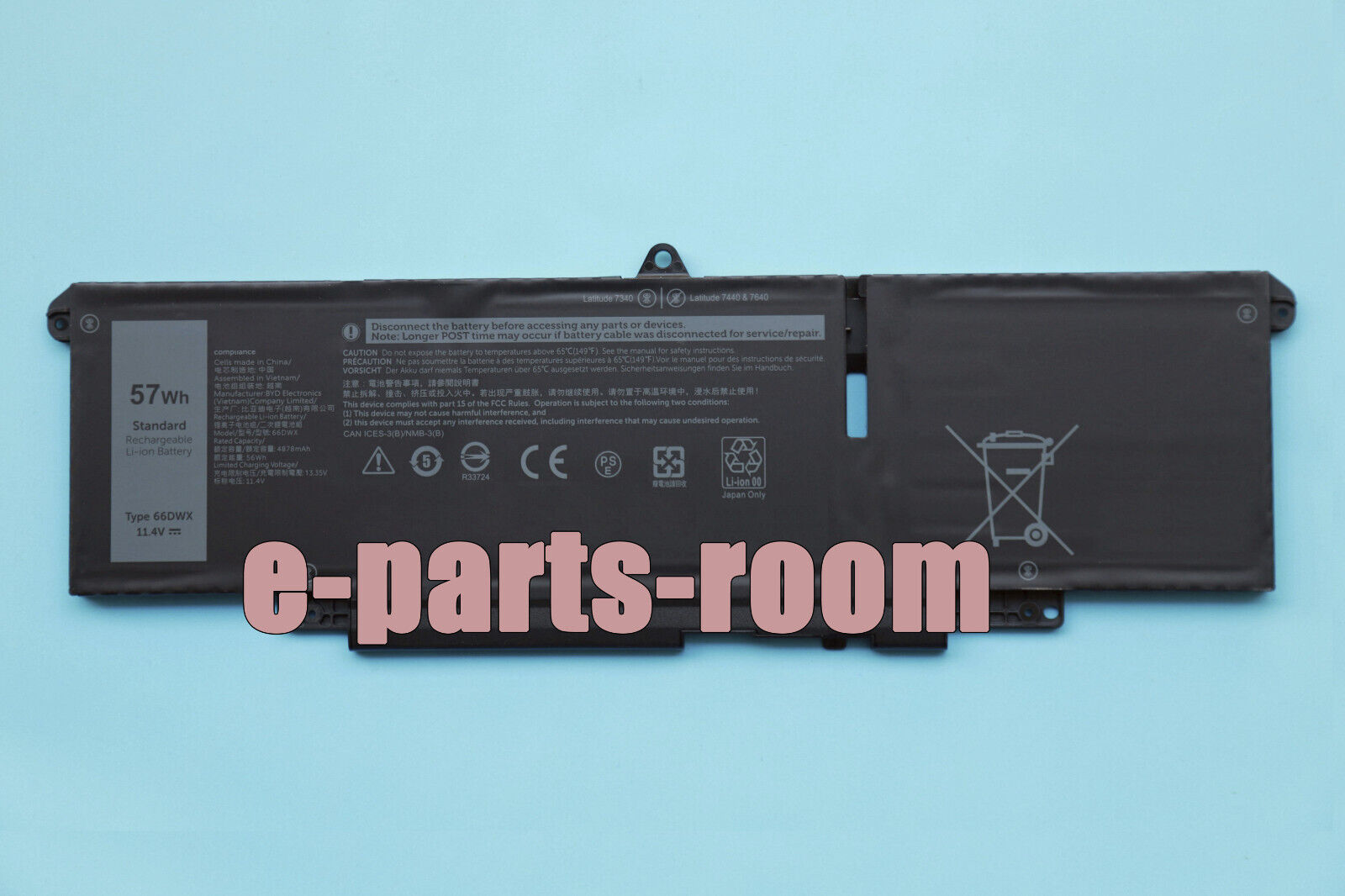 New 66DWX Battery for Latitude 7340 7440 7640 047T0 WW8N8 0HYH8 P175G P176G