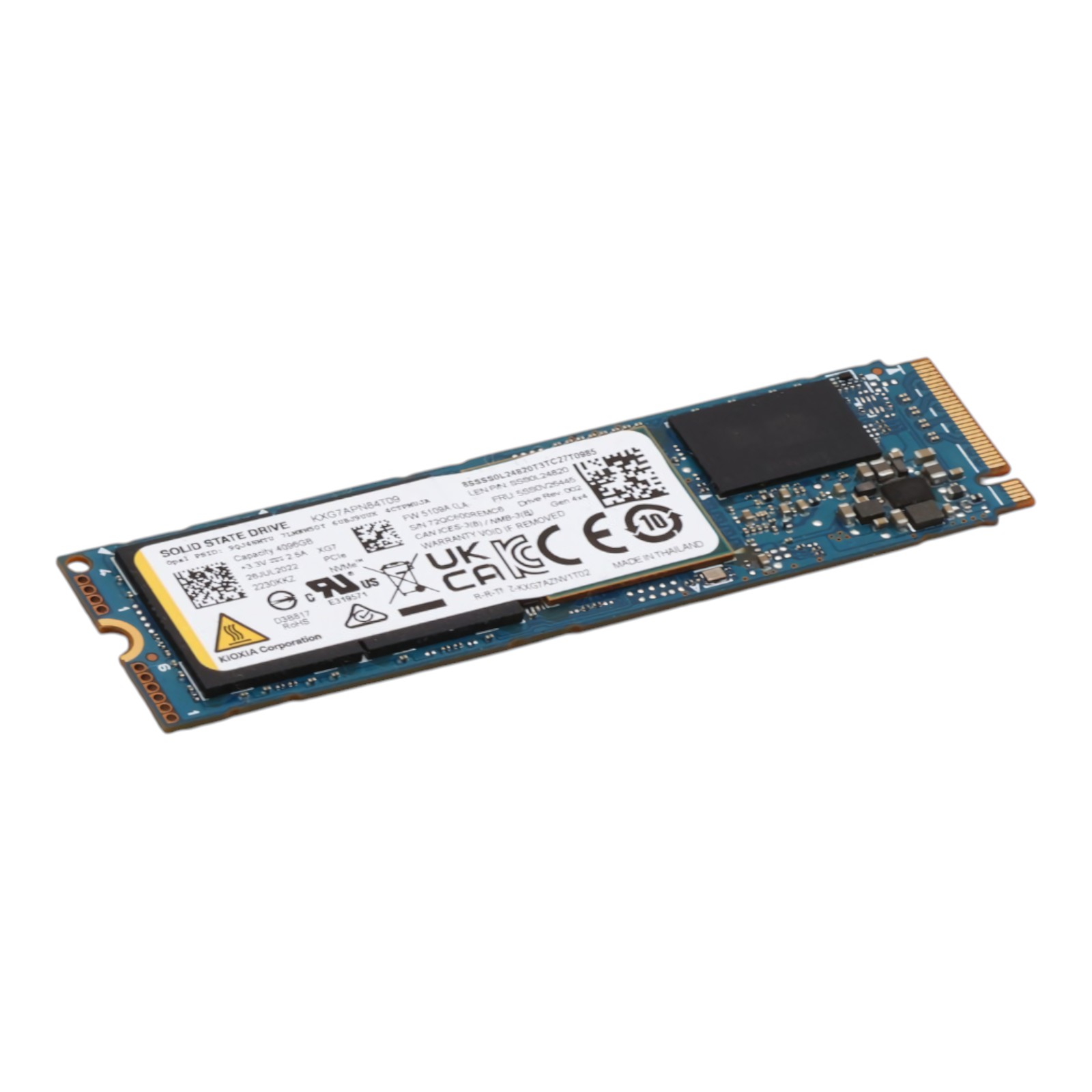 KIOXIA XG7-P KXG7APN84T09 4TB NVMe PCIe 4.0 x4 M.2 2280 TLC NAND SSD