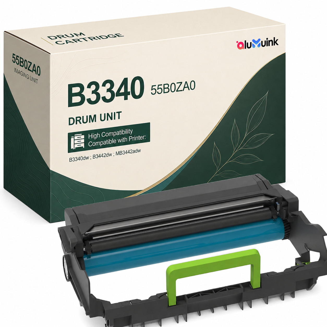 B3340 55B0ZA0 Drum Unit - 1 Pack Replacement for XM1342 M1342 MB3442i MS331