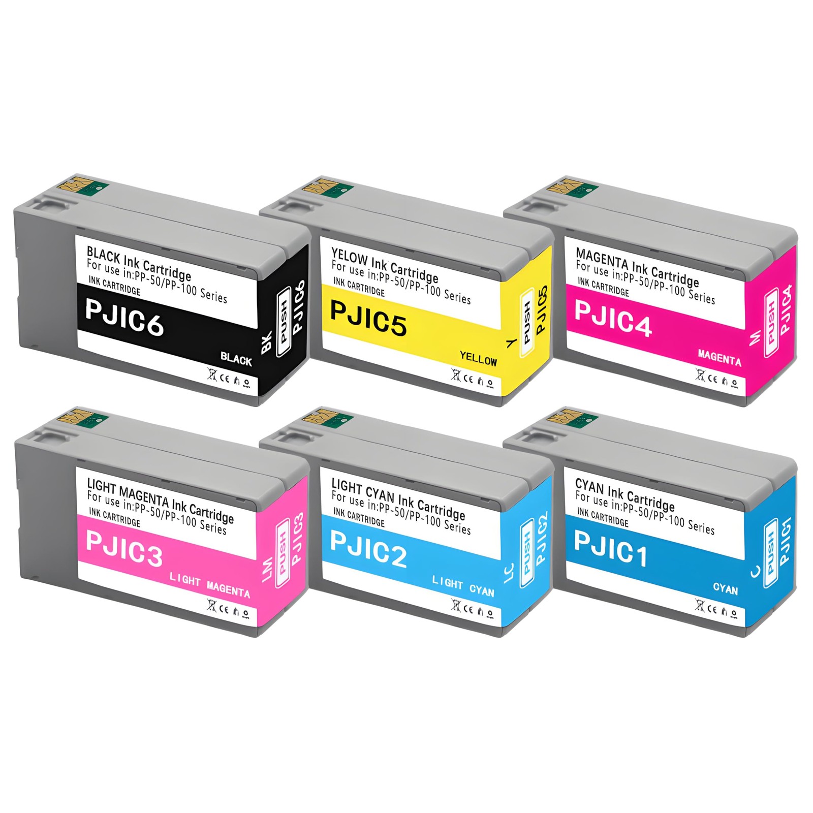 KSUMEI PP50 PP100 Ink Cartridges Set PJIC1 PJIC2 PJIC3 PJIC4 PJIC5 PJIC6 for ...