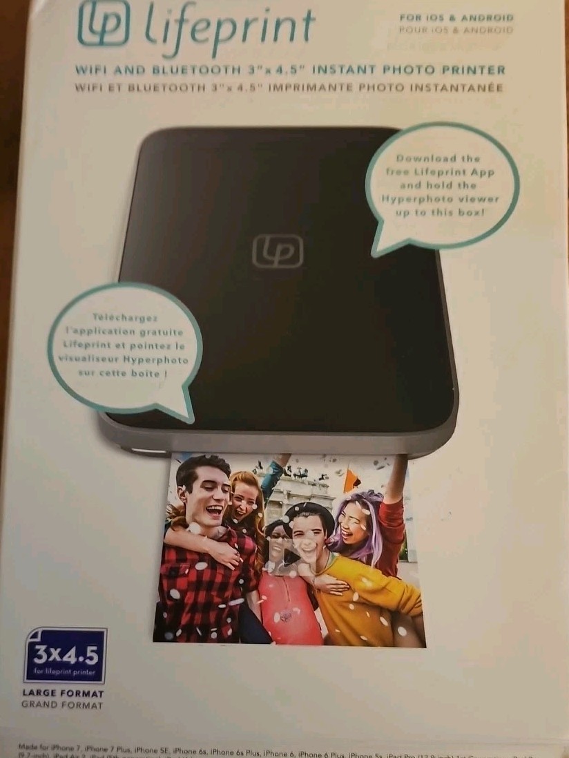 Lifeprint Wifi And Bluetooth 3"x4.5" Instant Photo Printer-tested