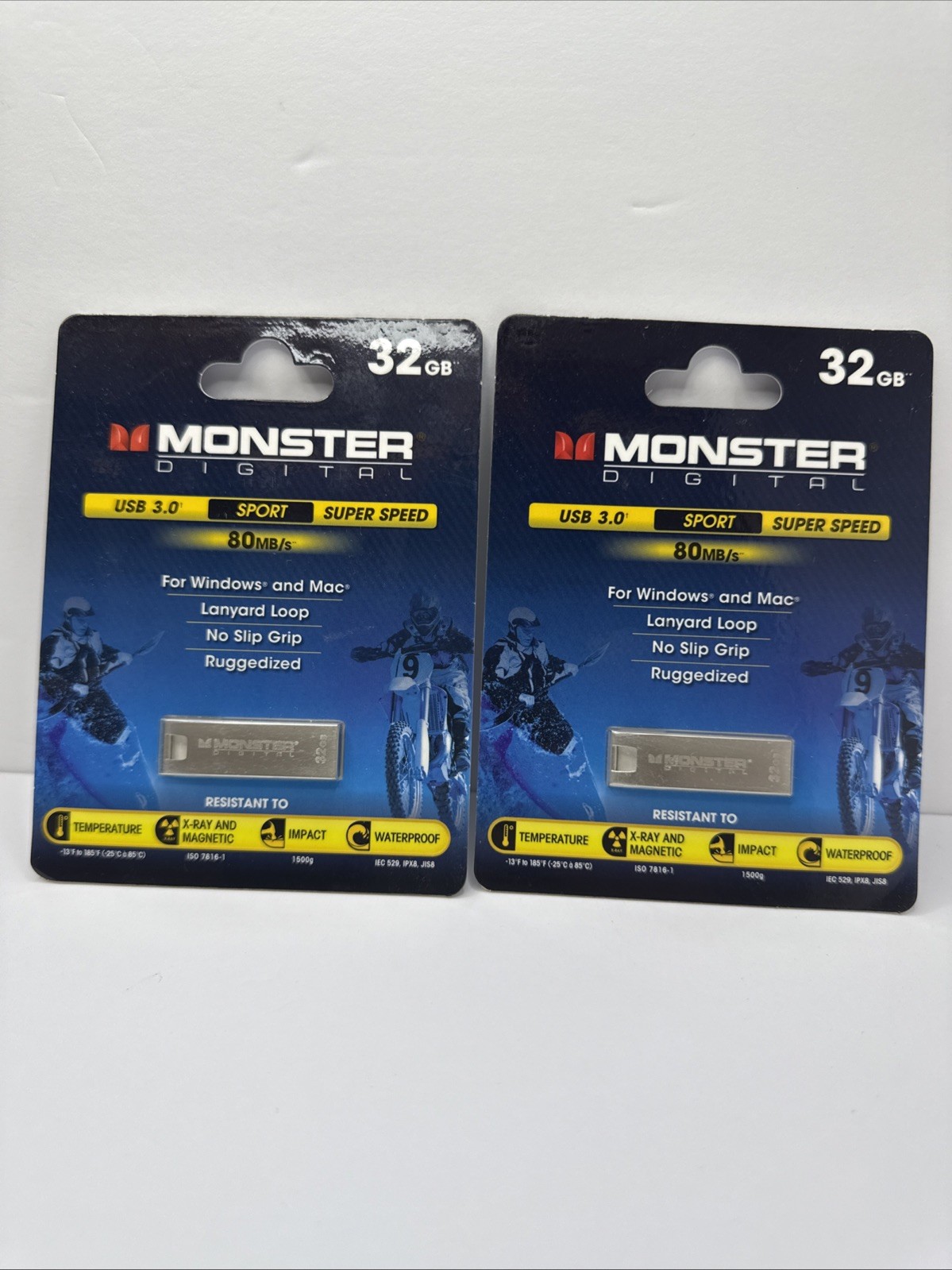 Monster Digital Flash Drive 32gb USB 3.0 80MB/S  Lot Of 2