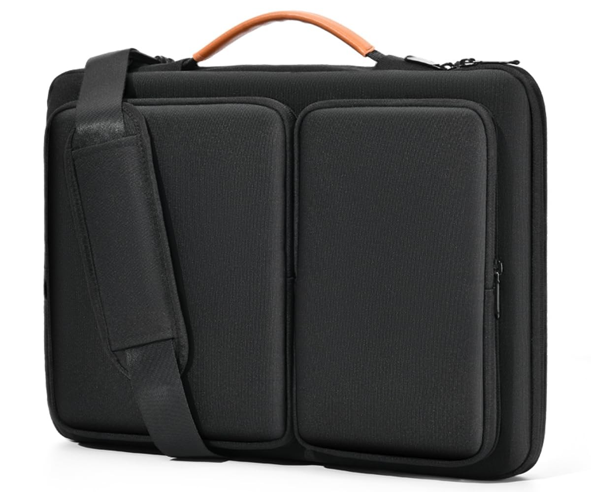 Business Laptop Sleeve Briefcase 14/15.6 Inch, Polyester Messenger Bag for Wo...