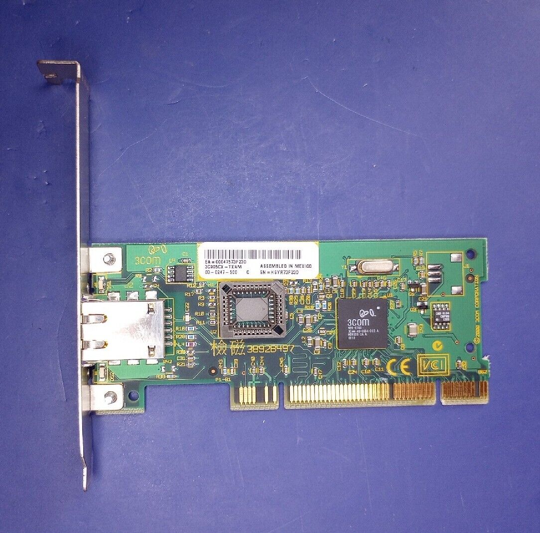 3Com 3C905CX-TXNM PCI 10/100 Fast Ethernet Network Adapter LAN Card (JR50)