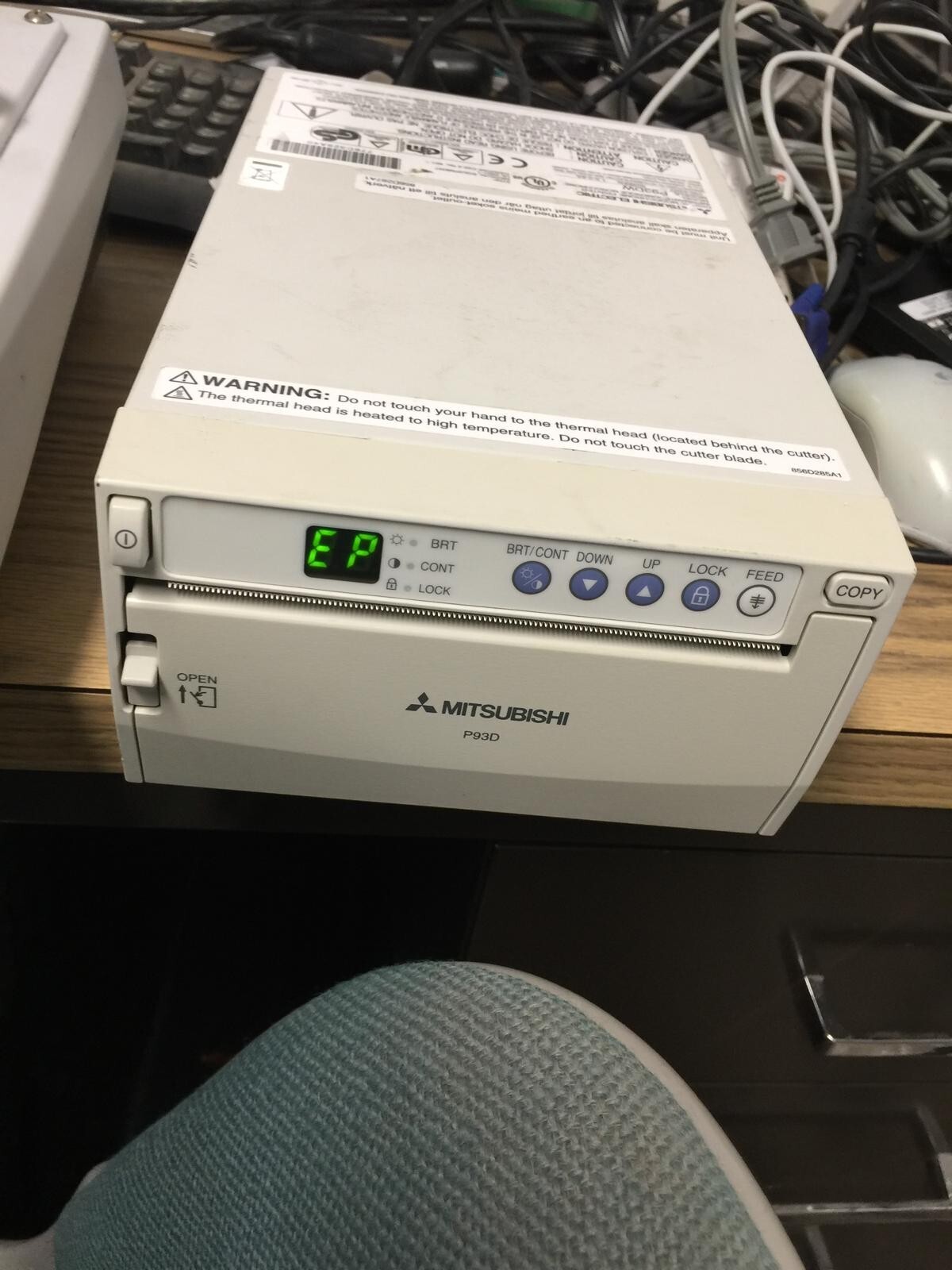 Mitsubishi  P93D Digital Thermal Printer Power Tested Only