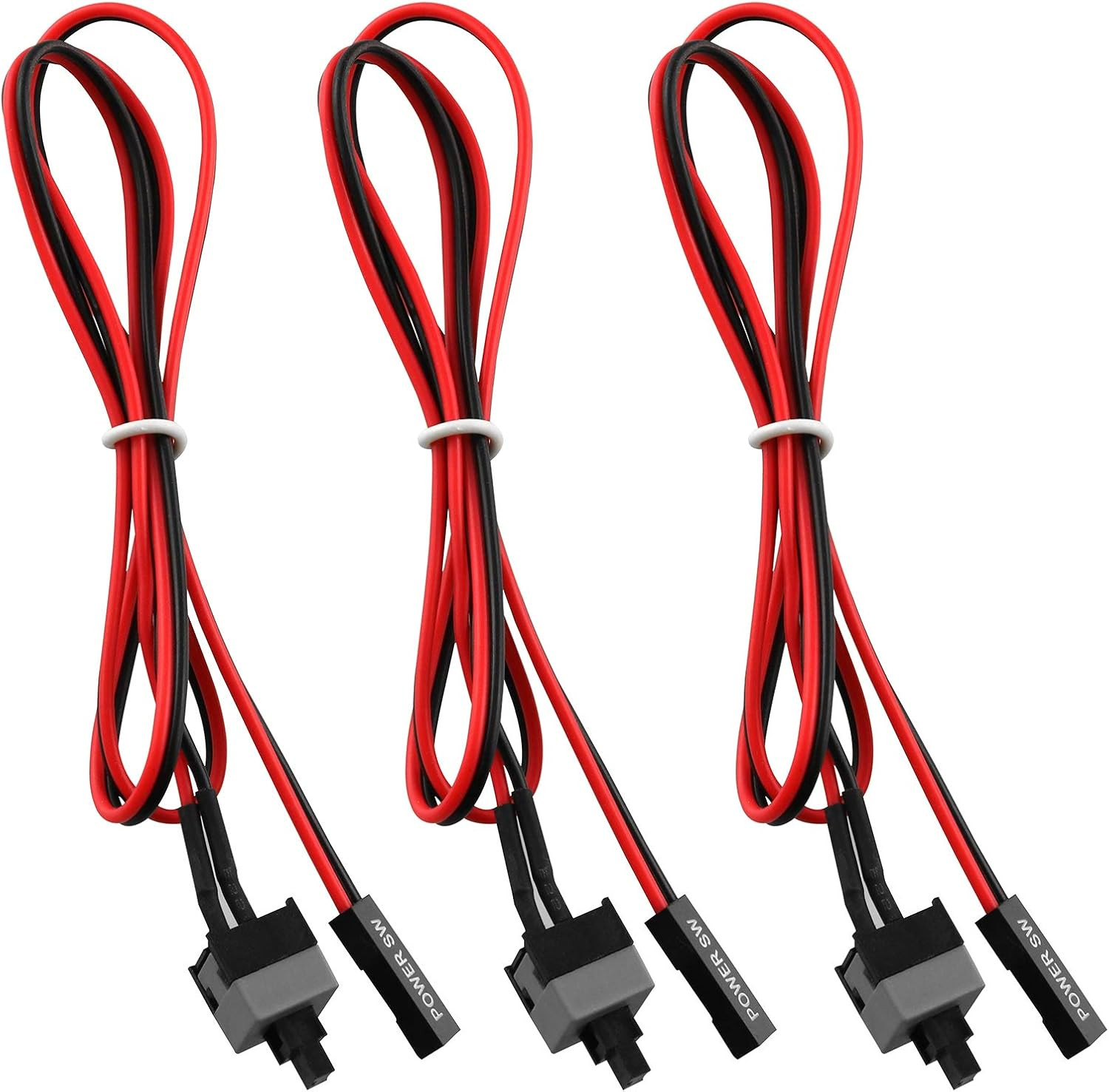 3PCS PC Motherboard Computer PC Protective 2-Pin SW Computer Switch Cord