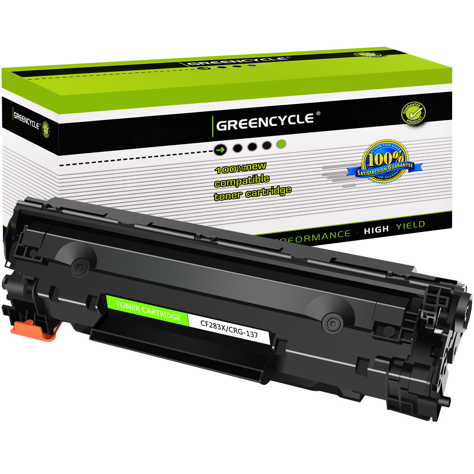 GREENCYCLE 83X CF283X Toner Cartridge Fit for HP LaserJet Pro M201 M202 M225 MFP