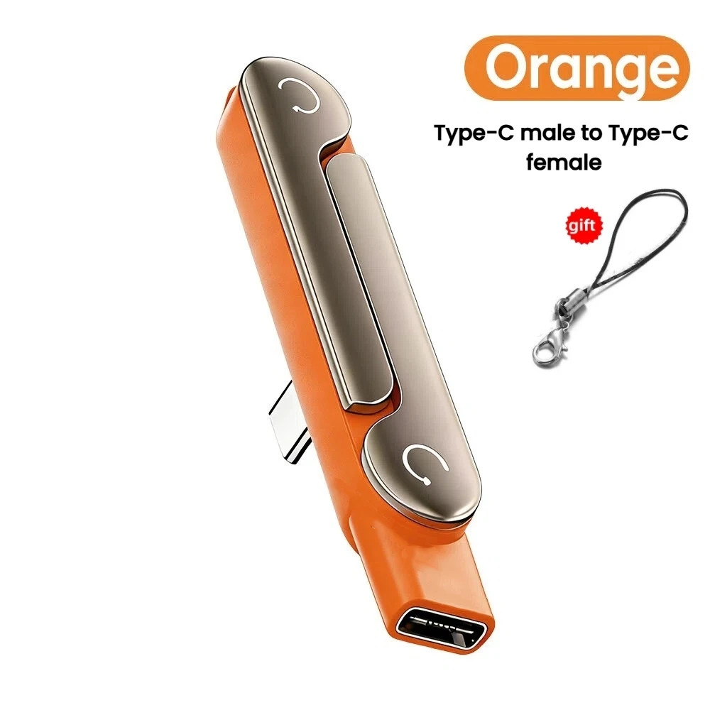 3PCS Type C Phone Charging Bracket Adapter 240W Fast Charging OTG Type-C Male to