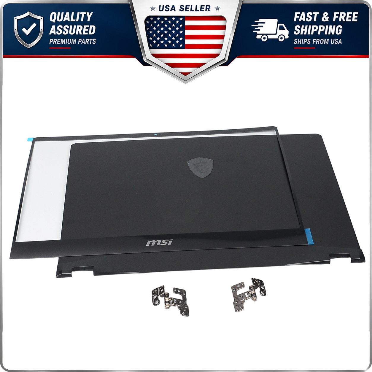 Black LCD Cover Bezel Hinges for MSI GE66 Vector GP66 MS-1541 MS-1542 MS-1543