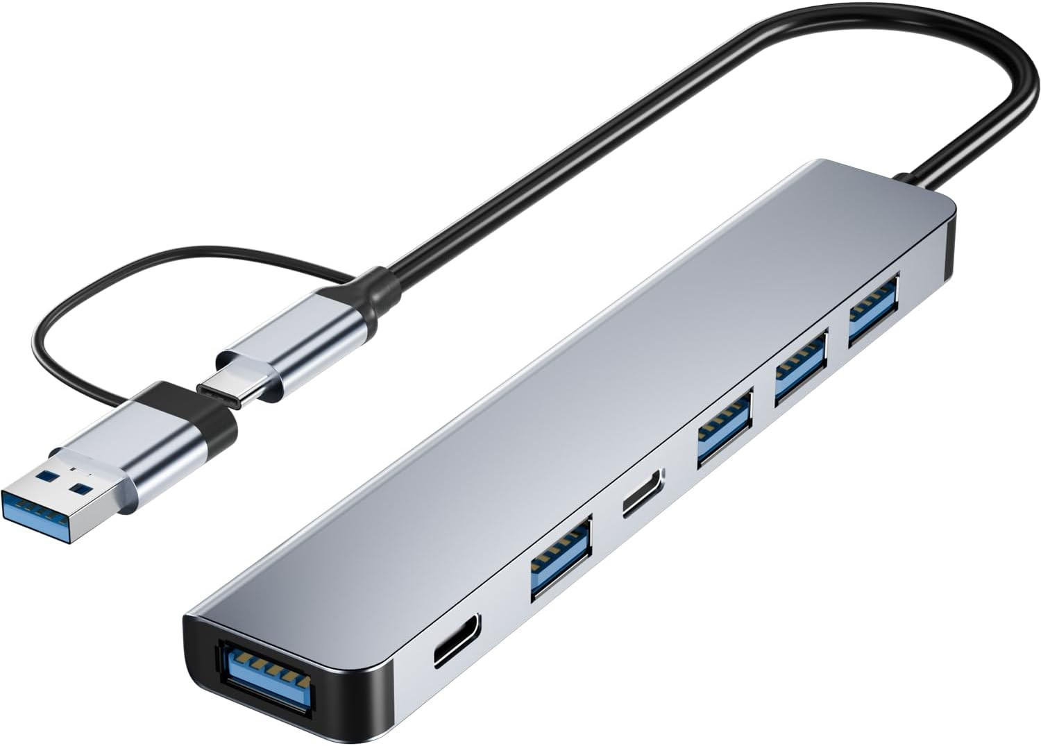 7 in 1 USB C/USB Hub  Aluminum USB C & USB Hub with USB 3.0, USB 2.0 Ports for P