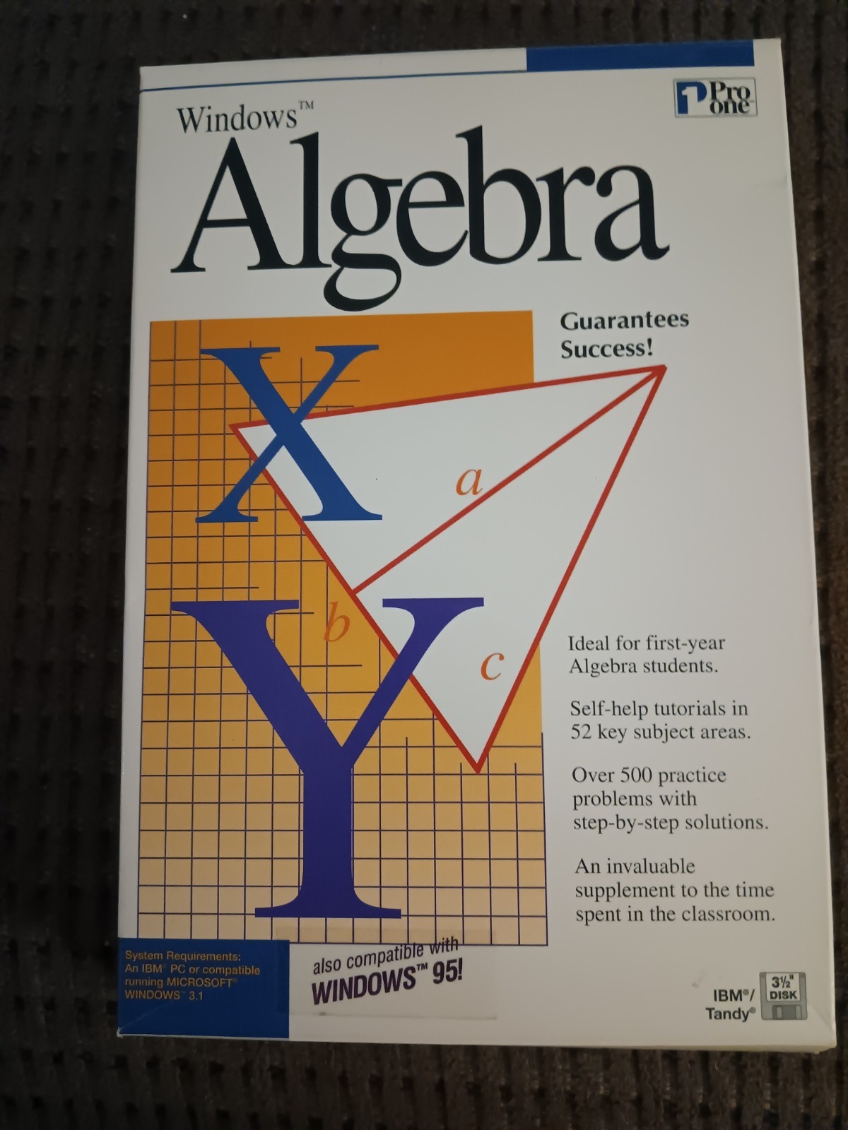 Pro One Multimedia Algebra Software Windows 3.5 Floppy Disk 