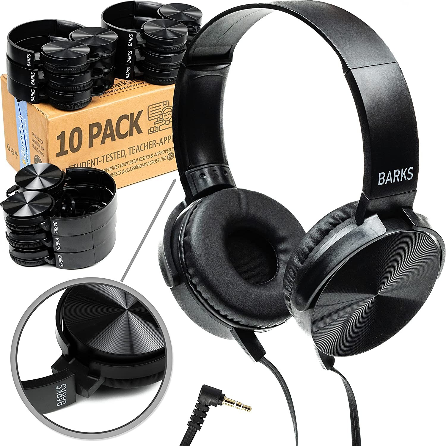 ✅ Headphones Lot (10 Pack) - On-Ear Premium Student Bulk Headphones