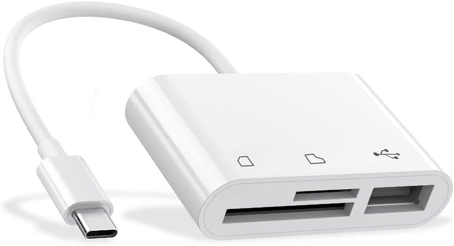 RayCue USB C to Micro SD TF Memory Card Reader, 3-in-1 USB Camera Card Reader Ad