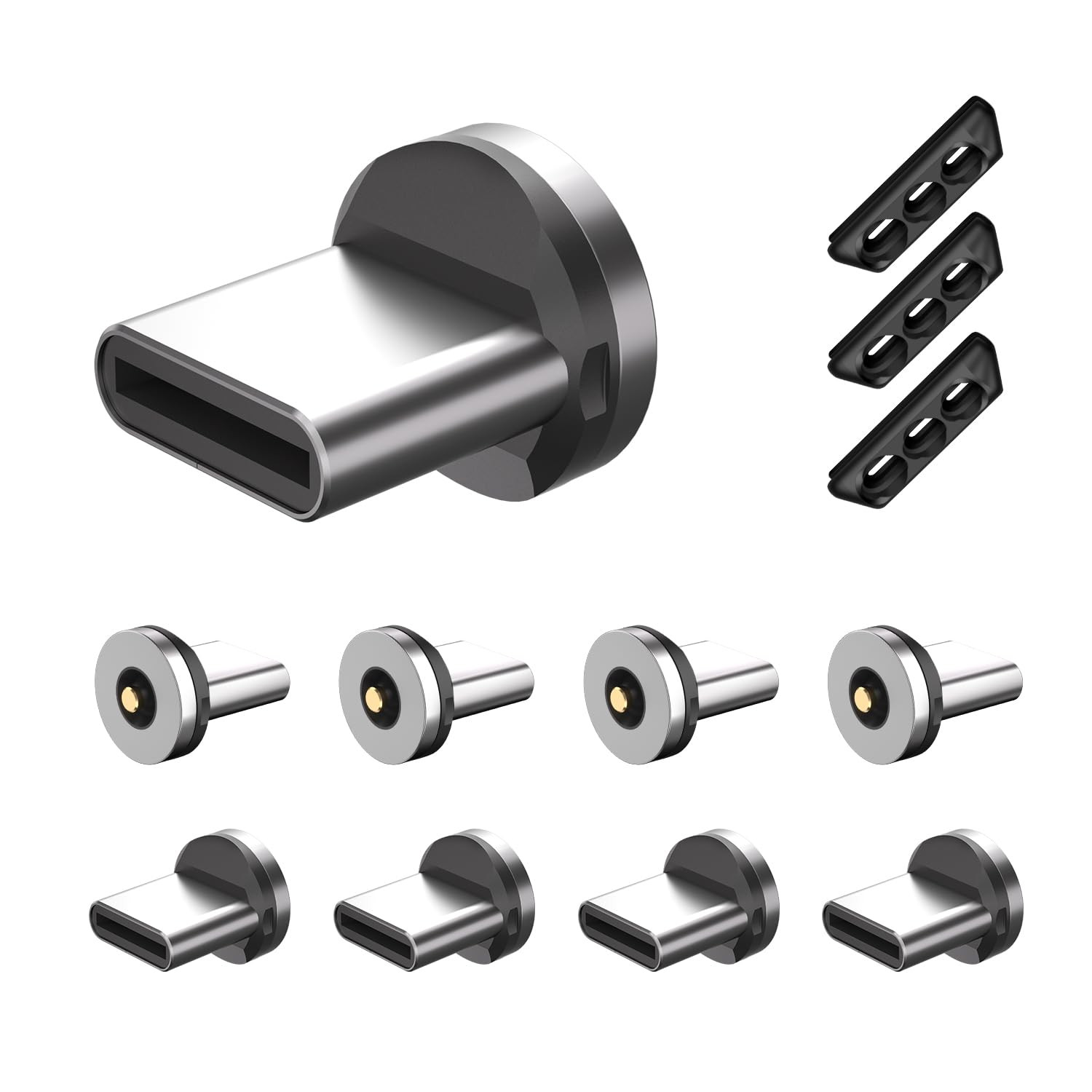 Type C Magnetic Tips with 1-Pin,9Pcs Magnetic Type C Tips with 3Pcs Magnetic Tip