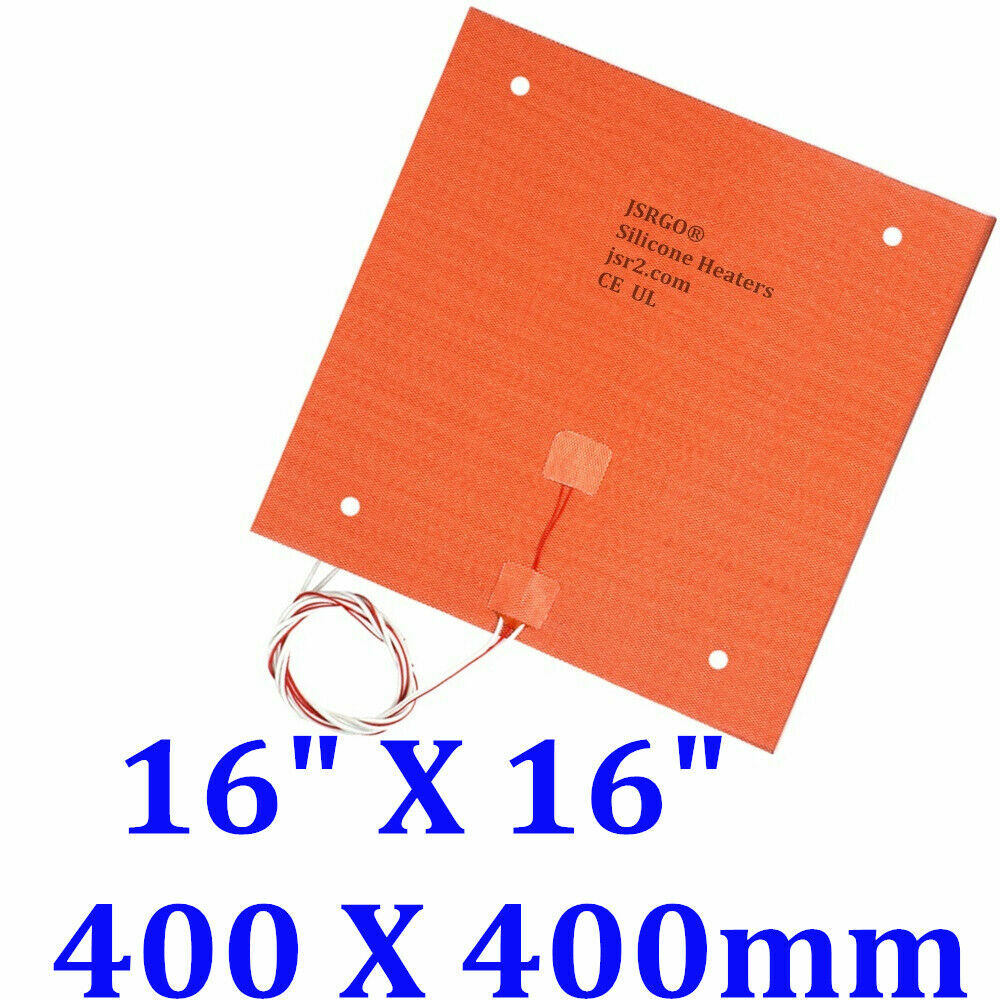 Creality CR-10 S4 3D Printer Heater Heated Bed 4 Holes 16" X16" Thermistor JSRGO