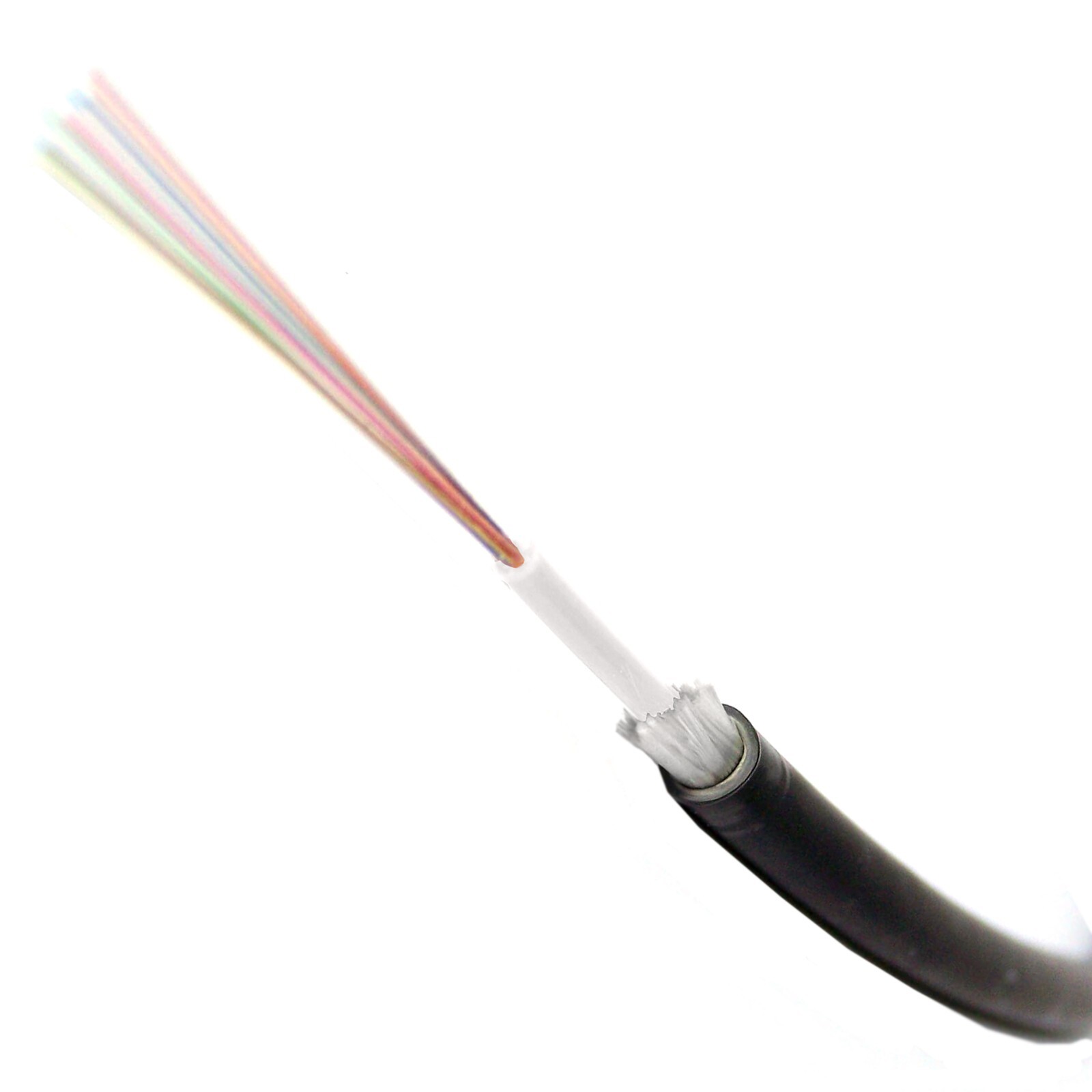 12-Strand Single-Mode SJSA Armor Direct Burial Fiber Optic Cable - 500ft