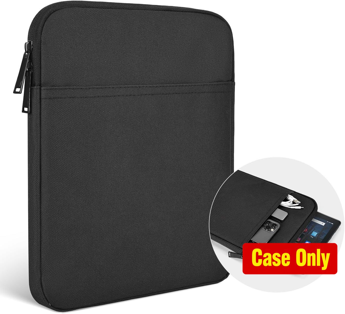 Protective Sleeve Case for 12.4" Samsung Galaxy Tab S10+ - Black Carrying Bag