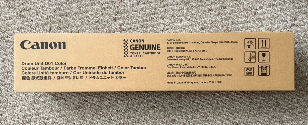 Canon 8065B001(BA) Drum Unit D01 Color for imagePRESS C850,C600, NEW-SEALED-OEM