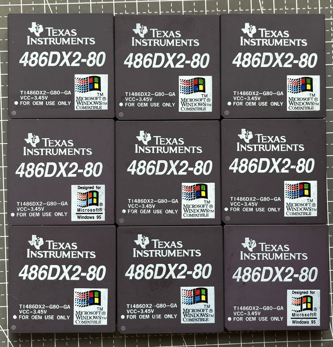 1PCS Texas Instruments 486DX2-80 vintage cpu ceramic package