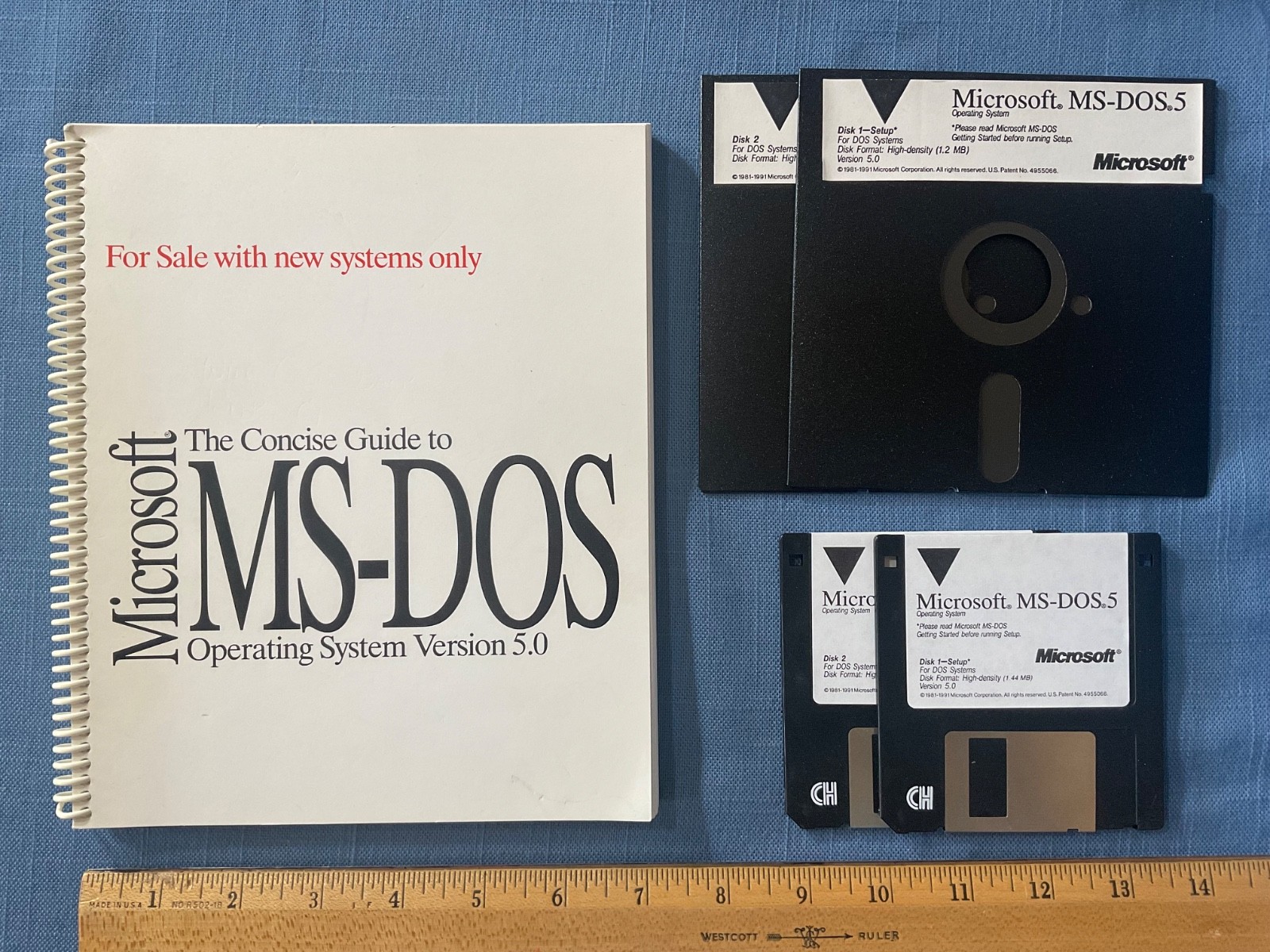 Microsoft The Concise Guide to MS-DOS Operating System Version 5.0 +Floppy Disks