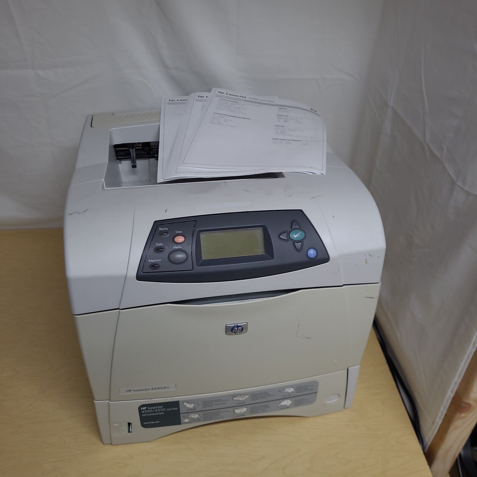 HP LaserJet 4250DTN Monochrome Printer No Toner Duplexer Networkable Black White