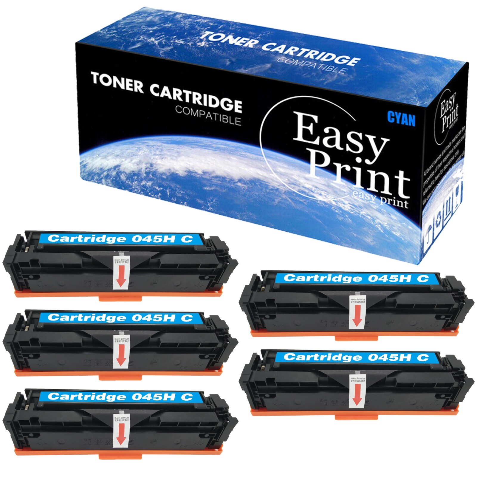 5PK 045H 45H Toner Cartridge imageCLASS MF632Cdw MF631Cn LBP611Cn Printer Cyan
