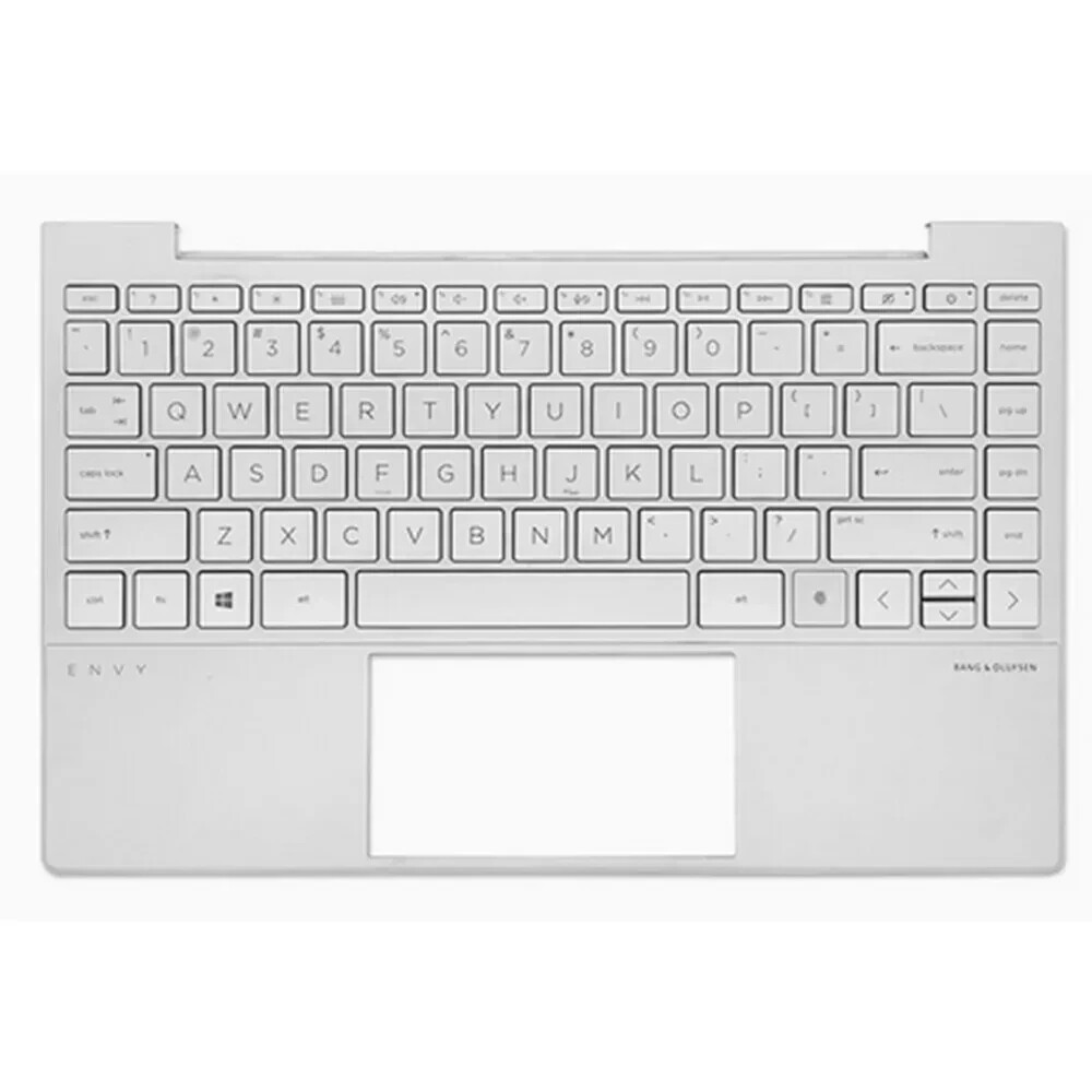 For HP ENVY 13-BA Series Palmrest Upper Case Backlit Keyboard Silver Top