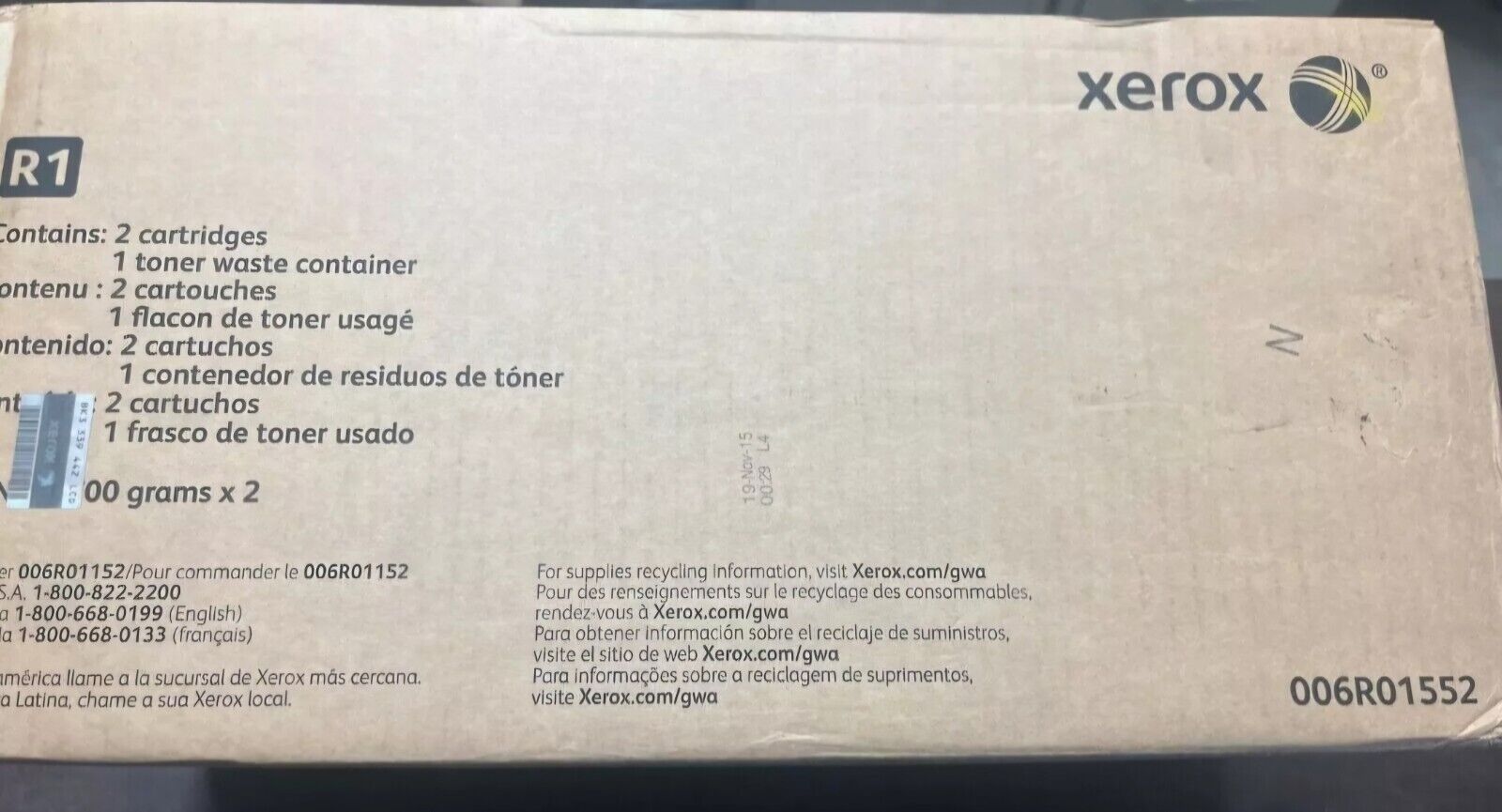 Genuine Xerox 006R01552 Black Toner For Workcentre 5865,5875,5890