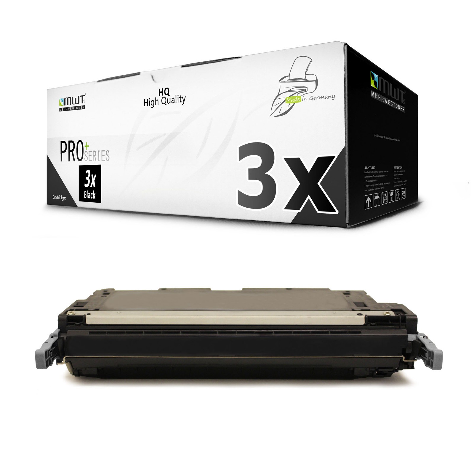 3x MWT PRO Black Toner Cartridge For HP Color LaserJet 5500/5550
