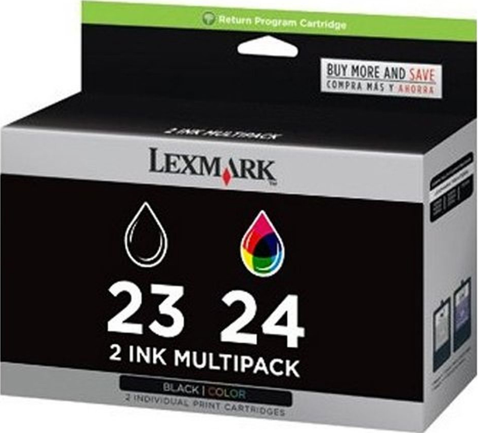 New Genuine Lexmark 23 24 2PK Ink Cartridges Box X Series X3550 X3530