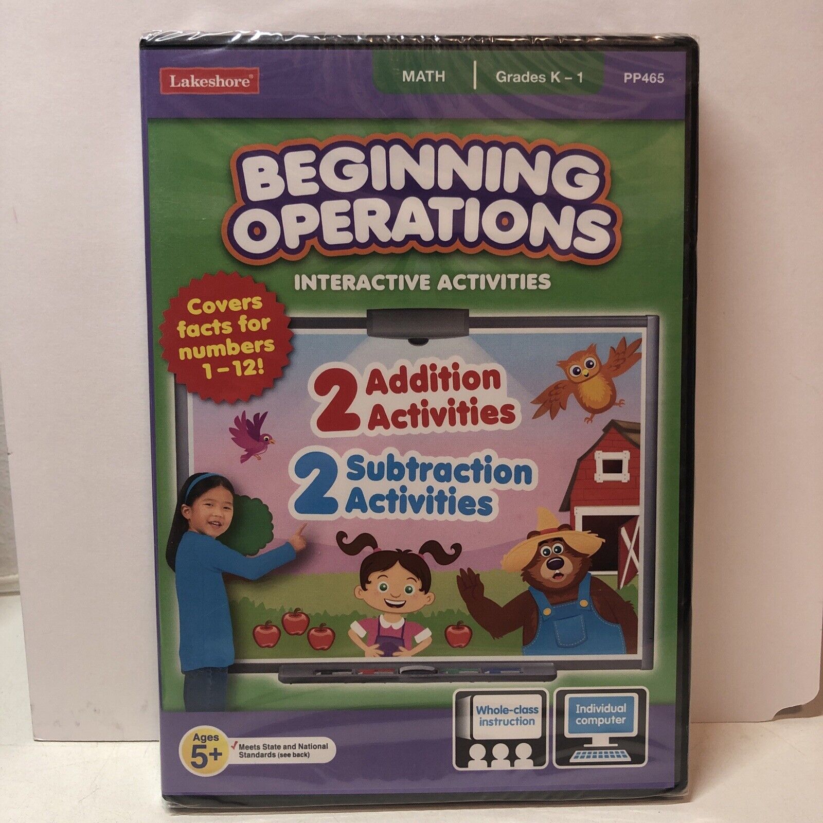 Beginning Operations - Interactive Whiteboard Game (CD-Rom) Lakeshore Grade K-1