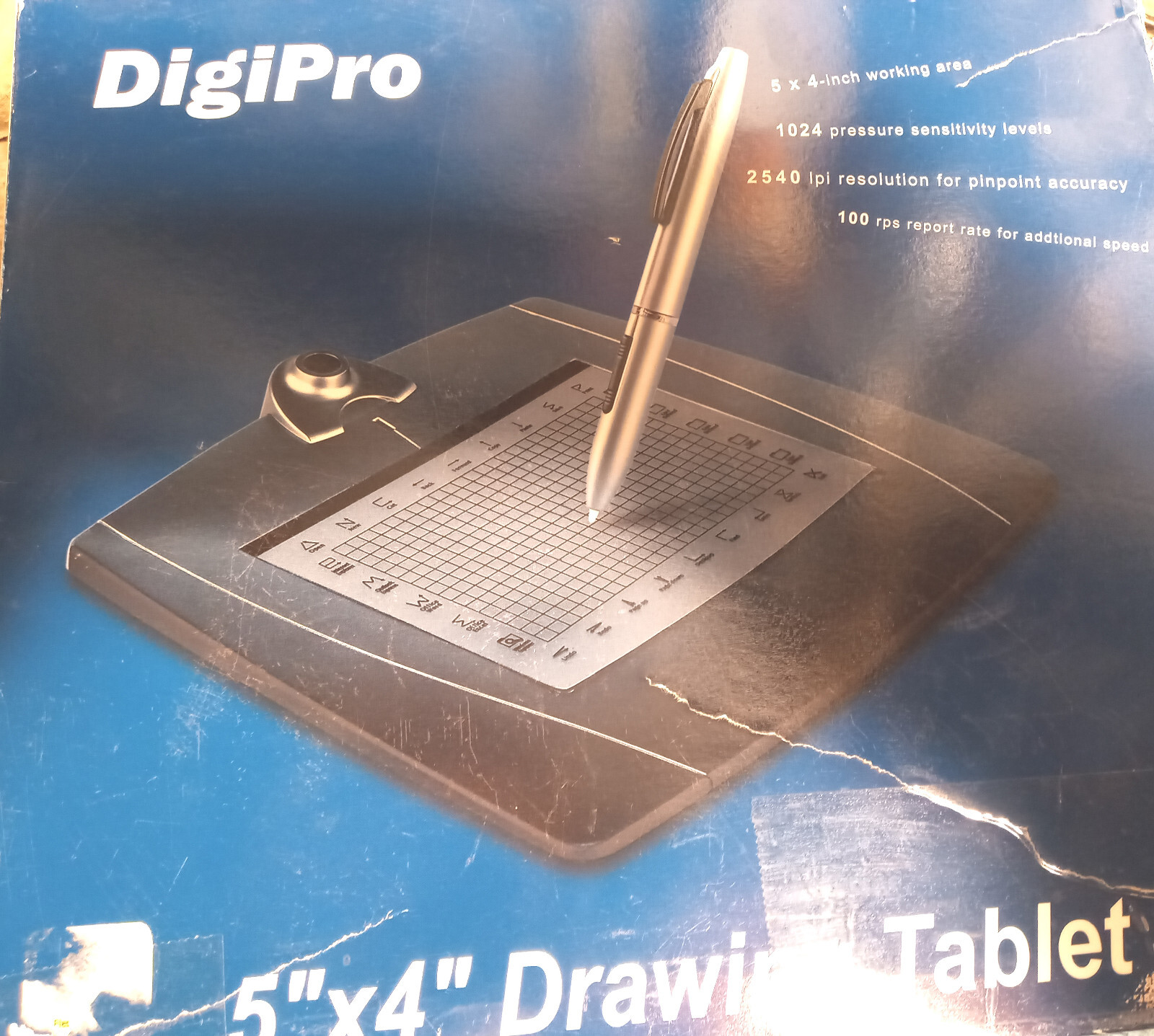 DigiPro 5"x4" Drawing Tablet with Pen #WP5540 open box