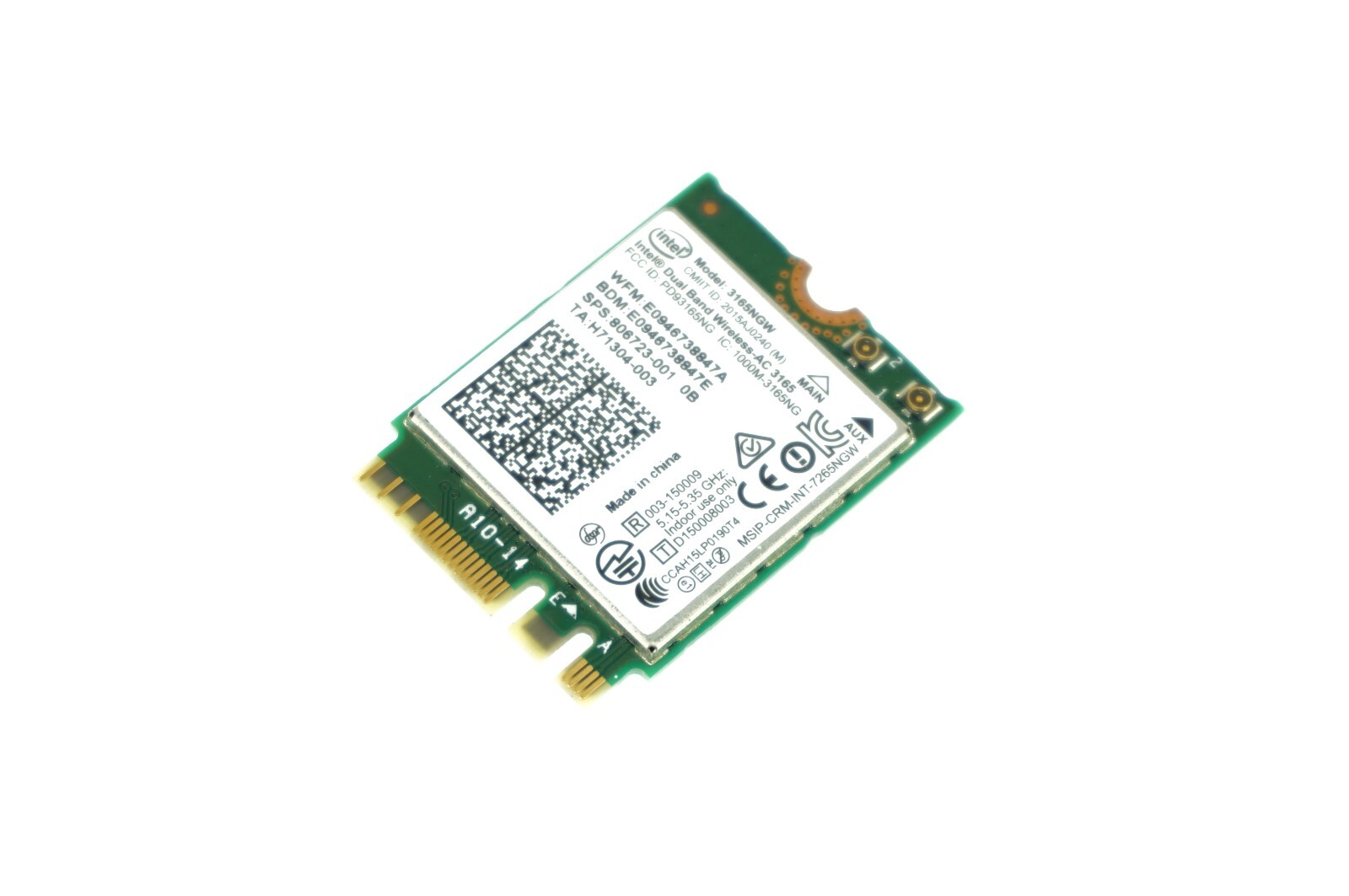 806723-001 3165NGW GENUINE HP  WIRELESS BLUETOOTH CARD 15-AU 15-AU063CL (CB76)