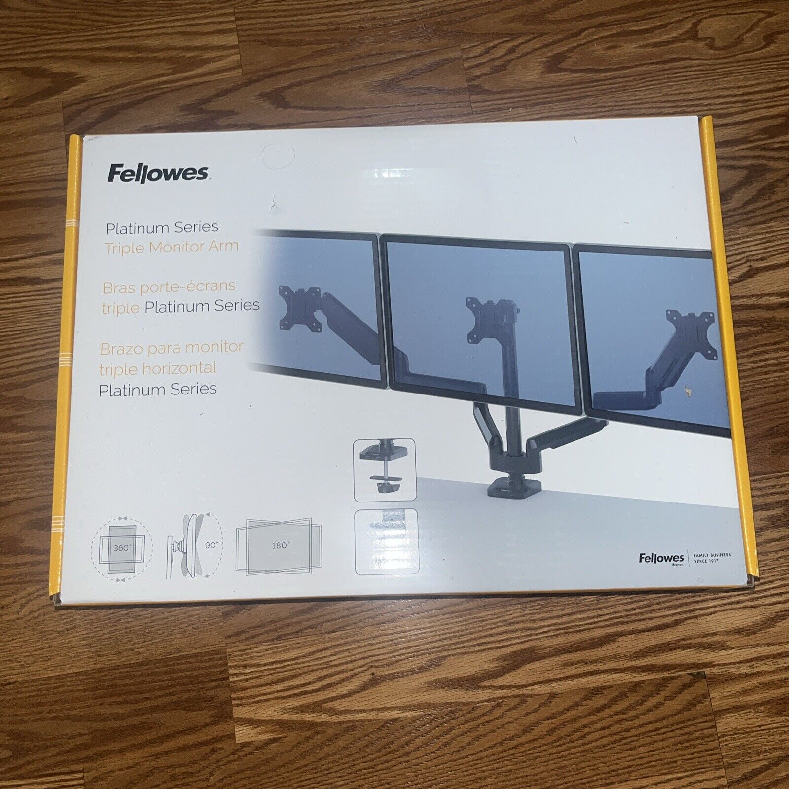 Fellowes Platinum Series Adjustable Monitor Stand with 3 Arms for 27\
