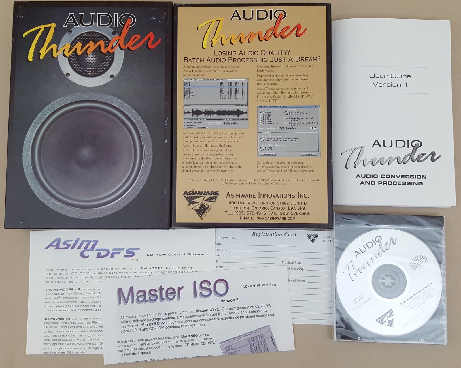AUDIO THUNDER ©1996 AsimWare for Amiga Video Toaster Flyer Studio 16 NEW BOXED