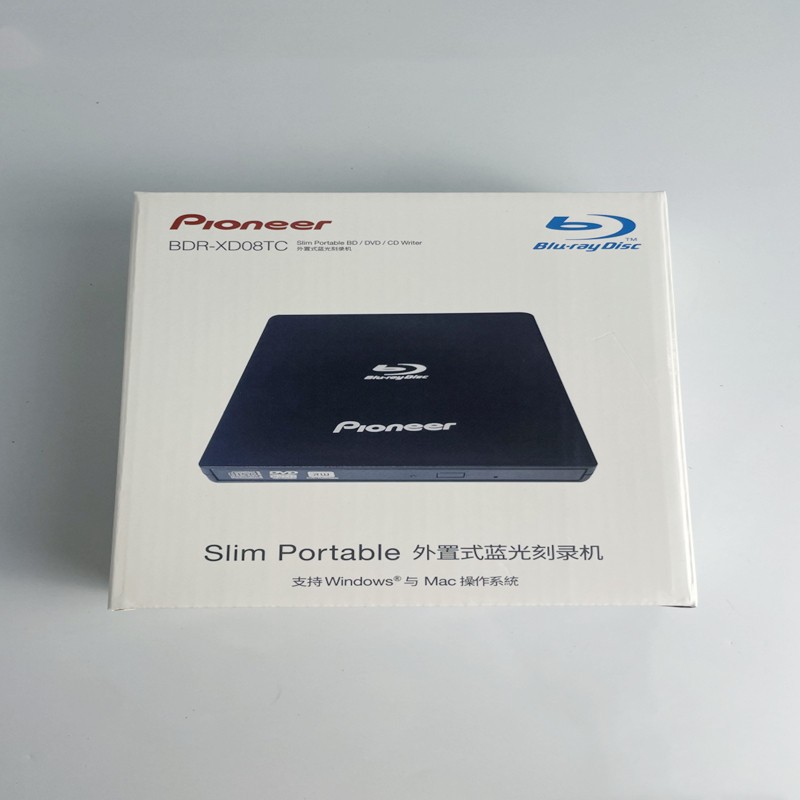 Pioneer Blu-ray external burner BDR-XD08TC portable USB
