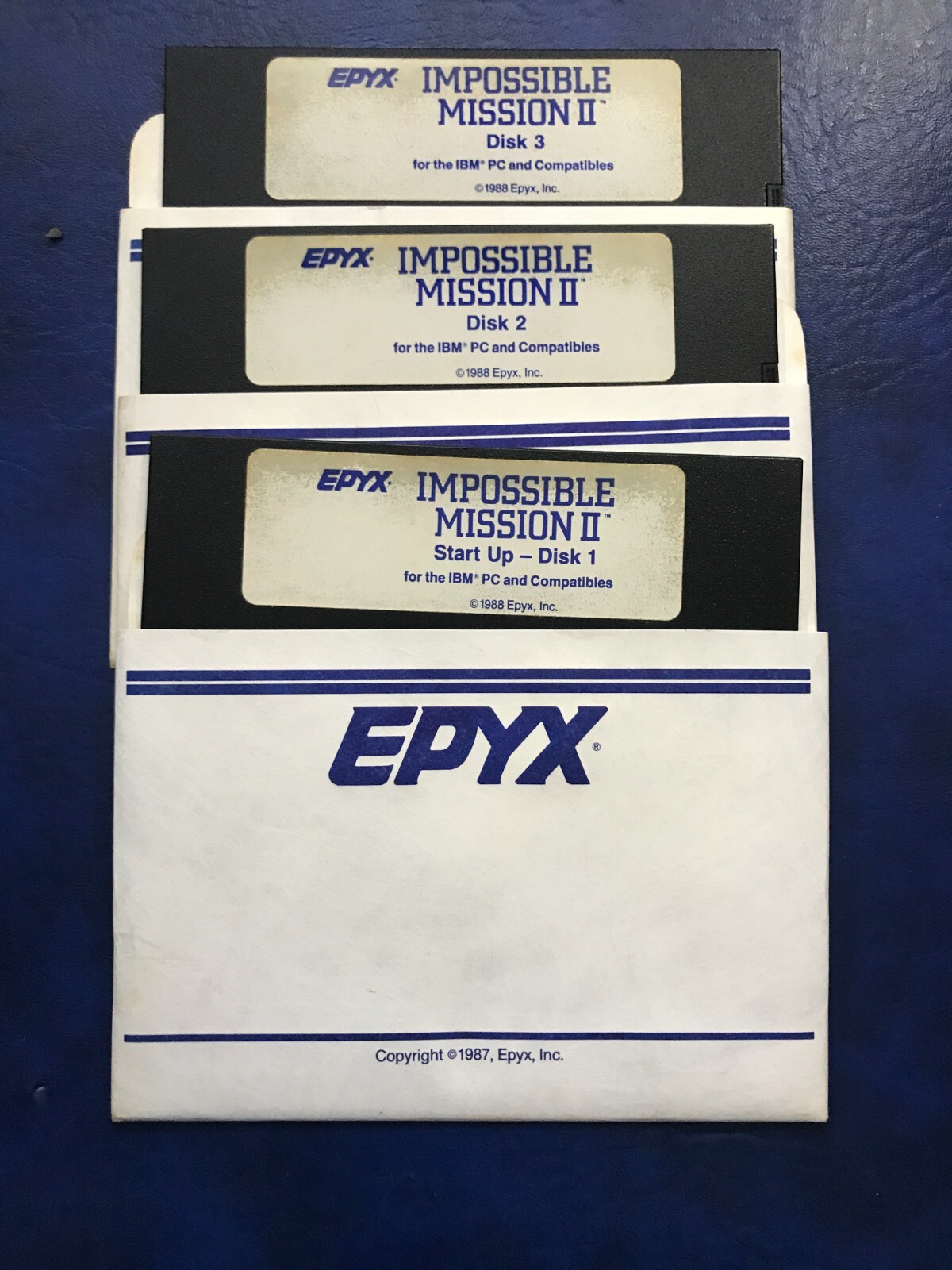 Vintage 1988 Impossible Mission II Software by EPYX on 5.25" Disks