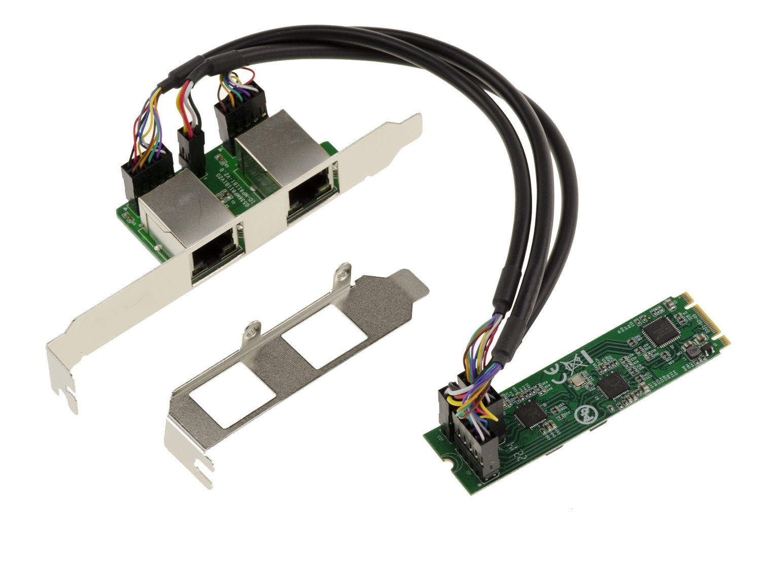 M2 M.2 NGFF PCIe B Key 2.5 Gigabit RJ45 LAN Ethernet - Dual RTL8125