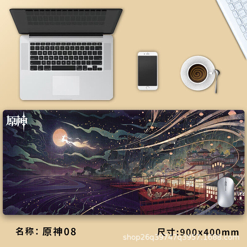 Large Mousepad Genshin Impact Keyboard Pad Venti Klee Thick Gift Multi-character