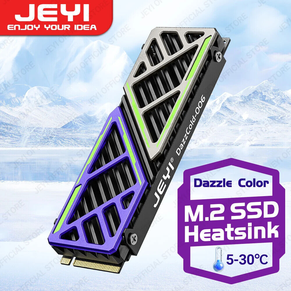 JEYI Dazzcold M.2 SSD Heatsink 2280 NVME NGFF Magnesium Aluminum Alloy PC