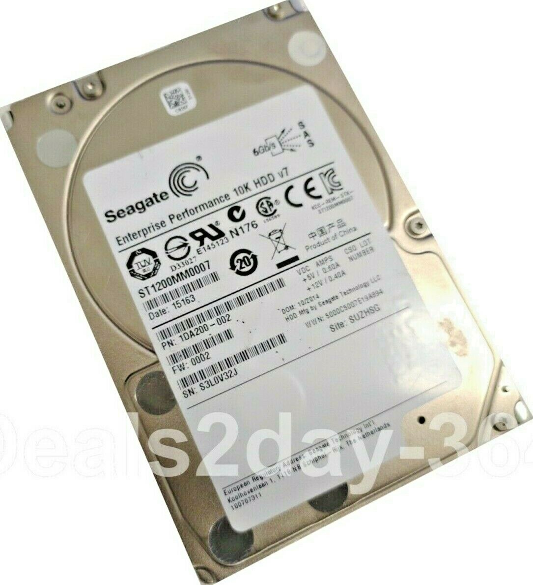 SEAGATE ST1200MM0007 1.2TB 10K 6G 2.5" SFF SAS DRIVE not for laptops or ps4